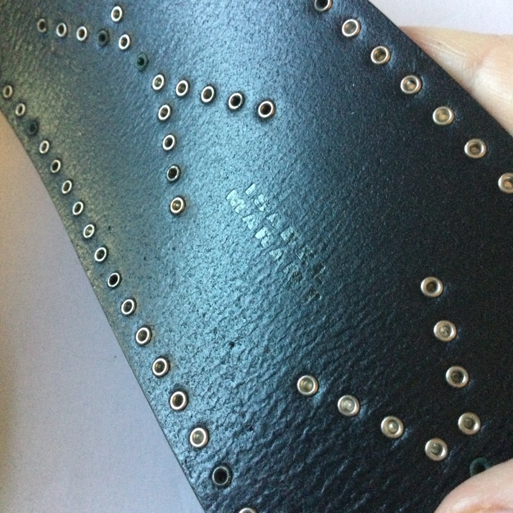 ISABEL MARANT TELMA WIDE STUDDED LEATHER BELT L/XL 90cm NWOT - Picture 15 of 16